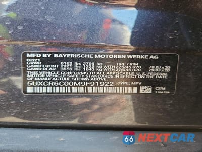 Zdjęcie 13 z 13 samochodu: 2021 BMW X5 XDRIVE40I VIN:5UXCR6C00M9F91922 - miniatura