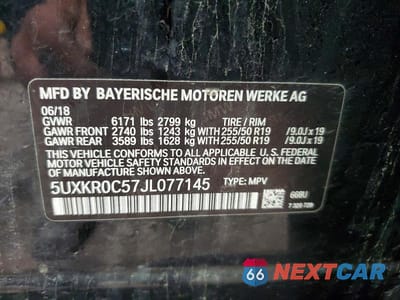 Zdjęcie 13 z 13 samochodu: 2018 BMW X5 XDRIVE35I VIN:5UXKR0C57JL077145 - miniatura