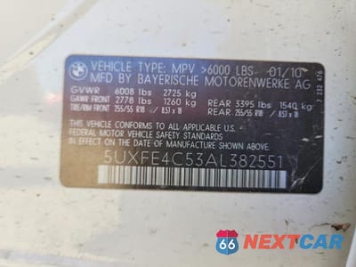 Zdjęcie 13 z 13 samochodu: 2010 BMW X5 M VIN:5UXFE4C53AL382551 - miniatura