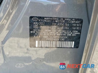 Zdjęcie 12 z 12 samochodu: 2023 HYUNDAI SONATA SEL VIN:KMHL14JAXPA266554 - miniatura
