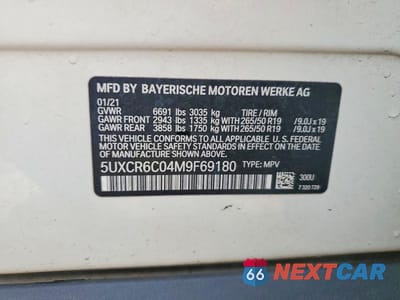 Zdjęcie 13 z 13 samochodu: 2021 BMW X5 XDRIVE40I VIN:5UXCR6C04M9F69180 - miniatura