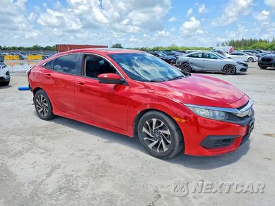 Czwarte zdjęcie samochodu z boku: 2018 HONDA CIVIC EX VIN:2HGFC2F73JH592137 - miniatura