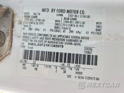 Zdjęcie 13 z 13 samochodu: 2019 FORD TRANSIT CONNECT XLT DELIVERY VAN VIN:NM0LS6F21K1385078 - miniatura
