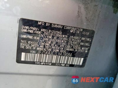 Zdjęcie 14 z 14 samochodu: 2020 SUBARU FORESTER PREMIUM VIN:JF2SKAJC7LH478084 - miniatura