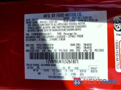 Zdjęcie 12 z 12 samochodu: 2014 FORD MUSTANG VIN:1ZVBP8EM1E5261871 - miniatura