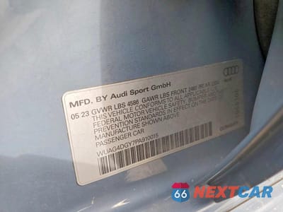 Zdjęcie 12 z 12 samochodu: 2023 AUDI RS3 VIN:WUAG4DGY7PA910015 - miniatura