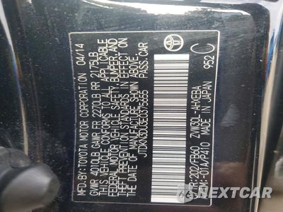 Zdjęcie 12 z 12 samochodu: 2014 TOYOTA PRIUS VIN:JTDKN3DU3E0375655 - miniatura