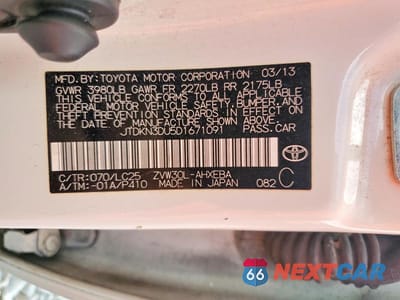 Zdjęcie 12 z 12 samochodu: 2013 TOYOTA PRIUS PERSONA SERIES SE VIN:JTDKN3DU5D1671091 - miniatura