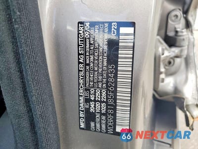 Zdjęcie 12 z 12 samochodu: 2005 MERCEDES-BENZ C 240 4MATIC VIN:WDBRF81J85F628435 - miniatura