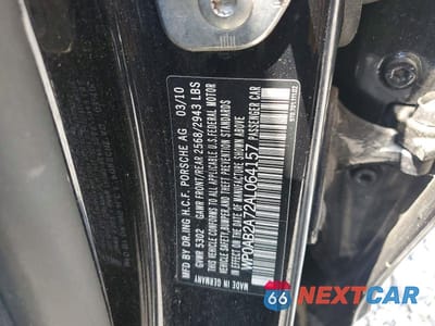 Zdjęcie 12 z 12 samochodu: 2010 PORSCHE PANAMERA S VIN:WP0AB2A72AL064157 - miniatura