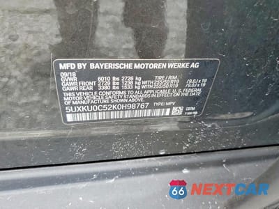 Zdjęcie 12 z 12 samochodu: 2019 BMW X6 SDRIVE35I VIN:5UXKU0C52K0H98767 - miniatura