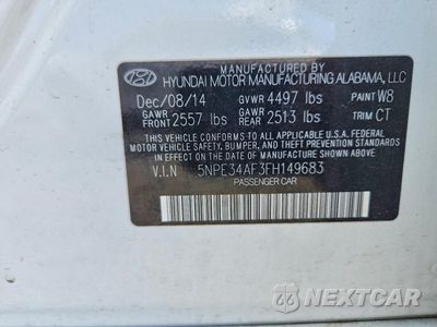 Zdjęcie 12 z 12 samochodu: 2015 HYUNDAI SONATA SPORT VIN:5NPE34AF3FH149683 - miniatura