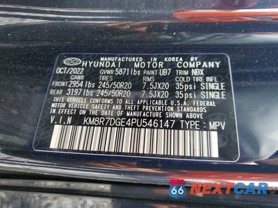 Zdjęcie 14 z 14 samochodu: 2023 HYUNDAI PALISADE CALLIGRAPHY VIN:KM8R7DGE4PU546147 - miniatura