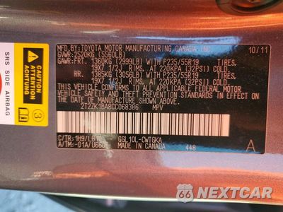 Zdjęcie 13 z 13 samochodu: 2012 LEXUS RX 350 VIN:2T2ZK1BA8CC068386 - miniatura