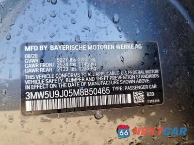 Zdjęcie 12 z 12 samochodu: 2021 BMW 530 VIN:3MW5U9J05M8B50465 - miniatura