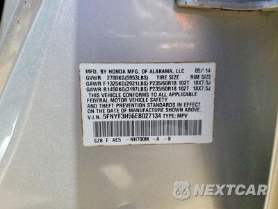 Zdjęcie 13 z 13 samochodu: 2014 HONDA PILOT EXL VIN:5FNYF3H56EB027134 - miniatura