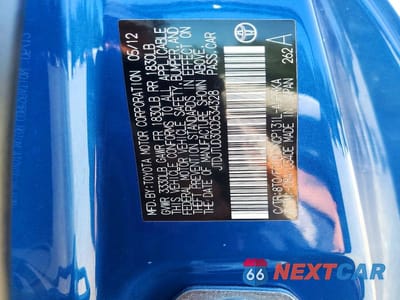 Zdjęcie 13 z 13 samochodu: 2012 TOYOTA YARIS 3-DOOR L VIN:JTDJTUD30CD534328 - miniatura