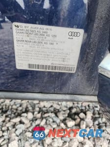 Zdjęcie 13 z 13 samochodu: 2016 AUDI Q5 PREMIUM VIN:WA1C2AFP0GA059890 - miniatura