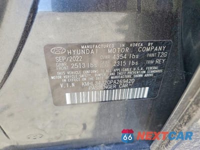 Zdjęcie 12 z 12 samochodu: 2023 HYUNDAI SONATA LIMITED VIN:KMHL34J20PA269420 - miniatura