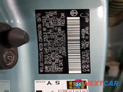 Zdjęcie 13 z 13 samochodu: 2016 TOYOTA PRIUS THREE VIN:JTDKARFU7G3024079 - miniatura