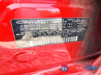 Zdjęcie 13 z 13 samochodu: 2017 HYUNDAI ELANTRA VALUE EDITION VIN:KMHD84LF5HU241232 - miniatura
