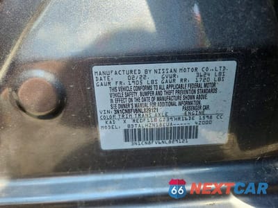 Zdjęcie 12 z 12 samochodu: 2022 NISSAN VERSA SR VIN:3N1CN8FV6NL829121 - miniatura