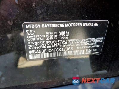Zdjęcie 12 z 12 samochodu: 2026 BMW 530 XI VIN:WBA53FJ04TCX42366 - miniatura