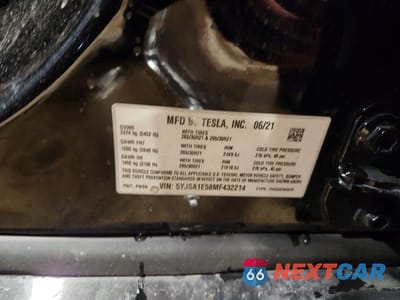 Zdjęcie 13 z 13 samochodu: 2021 TESLA MODEL S VIN:5YJSA1E58MF432214 - miniatura