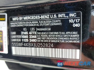 Zdjęcie 12 z 12 samochodu: 2018 MERCEDES-BENZ C 300 4MATIC VIN:55SWF4KBXJU252824 - miniatura