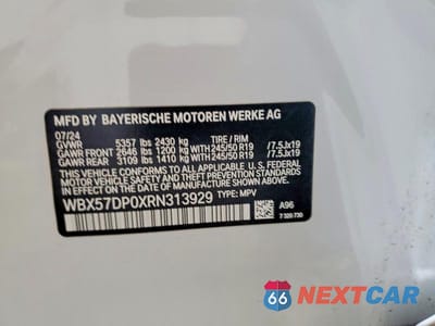 Zdjęcie 13 z 13 samochodu: 2024 BMW X3 XDRIVE30I VIN:WBX57DP0XRN313929 - miniatura