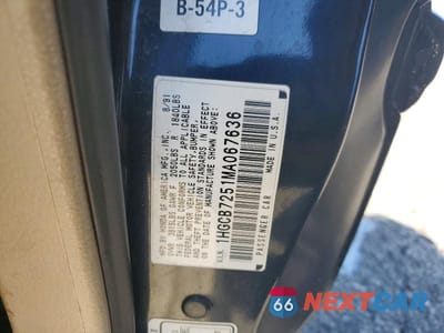 Zdjęcie 12 z 12 samochodu: 1991 HONDA ACCORD LX VIN:1HGCB7251MA067636 - miniatura