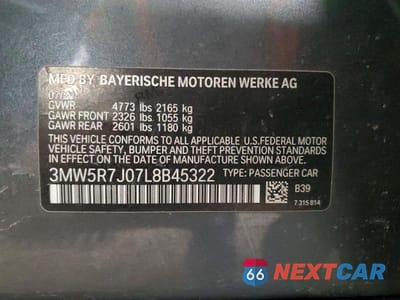 Zdjęcie 12 z 12 samochodu: 2020 BMW 330XI VIN:3MW5R7J07L8B45322 - miniatura