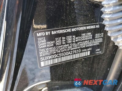 Zdjęcie 13 z 13 samochodu: 2013 BMW X3 XDRIVE28I VIN:5UXWX9C55D0A27610 - miniatura