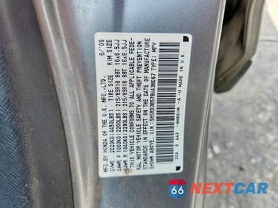 Zdjęcie 13 z 13 samochodu: 2006 HONDA CR-V LX VIN:SHSRD78576U438067 - miniatura