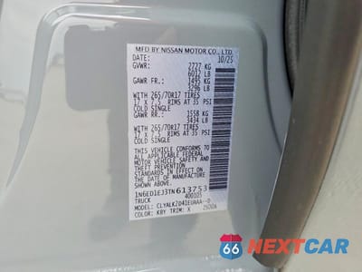 Zdjęcie 13 z 13 samochodu: 2026 NISSAN FRONTIER PRO-X VIN:1N6ED1EJ3TN613753 - miniatura
