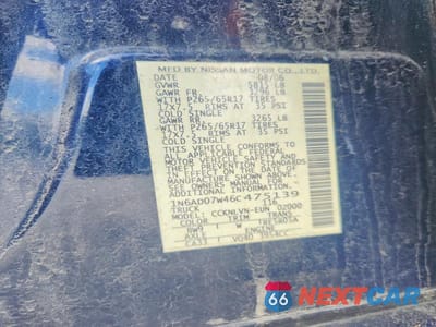 Zdjęcie 12 z 12 samochodu: 2006 NISSAN FRONTIER SE VIN:1N6AD07W46C475139 - miniatura