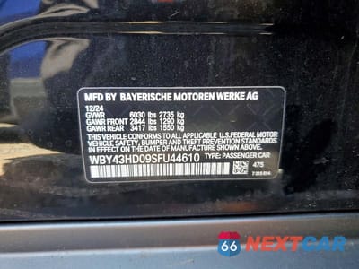 Zdjęcie 12 z 12 samochodu: 2025 BMW I4 XDRIVE 40 VIN:WBY43HD09SFU44610 - miniatura