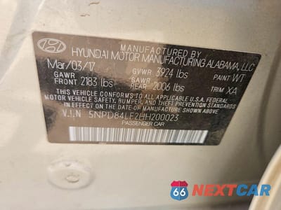 Zdjęcie 12 z 12 samochodu: 2017 HYUNDAI ELANTRA SE VIN:5NPD84LF2HH200023 - miniatura