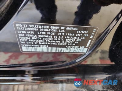 Zdjęcie 12 z 12 samochodu: 2013 VOLKSWAGEN PASSAT SE VIN:1VWBP7A30DC123059 - miniatura