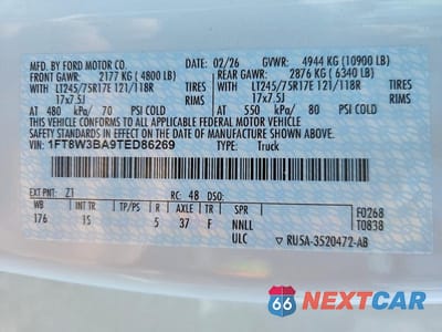 Zdjęcie 12 z 12 samochodu: 2026 FORD F350 SUPER DUTY VIN:1FT8W3BA9TED86269 - miniatura