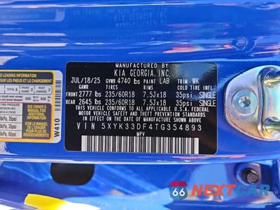 Zdjęcie 14 z 14 samochodu: 2026 KIA SPORTAGE EX VIN:5XYK33DF4TG354893 - miniatura