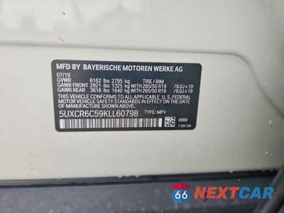 Zdjęcie 12 z 12 samochodu: 2019 BMW X5 XDRIVE40I VIN:5UXCR6C59KLL60798 - miniatura