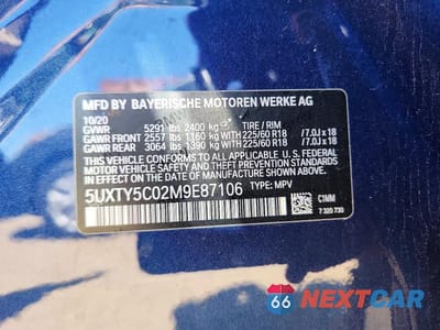 Zdjęcie 12 z 12 samochodu: 2021 BMW X3 XDRIVE30I VIN:5UXTY5C02M9E87106 - miniatura