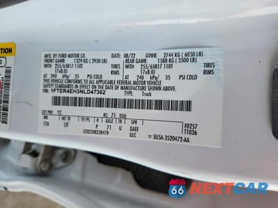 Zdjęcie 13 z 13 samochodu: 2022 FORD RANGER XL VIN:1FTER4EH3NLD47362 - miniatura