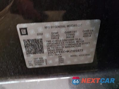 Zdjęcie 12 z 12 samochodu: 2019 CHEVROLET SILVERADO K1500 RST VIN:1GCUYEED4KZ101673 - miniatura