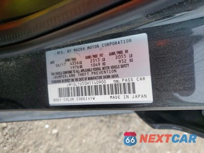 Zdjęcie 12 z 12 samochodu: 2017 MAZDA 6 VIN:JM1GL1U50H1140900 - miniatura