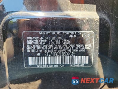 Zdjęcie 12 z 12 samochodu: 2020 SUBARU WRX LIMITED VIN:JF1VA1P62L8809045 - miniatura