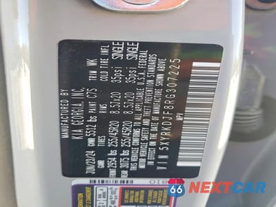 Zdjęcie 14 z 14 samochodu: 2024 KIA SORENTO X-LINE SX VIN:5XYRKDJF8RG307225 - miniatura