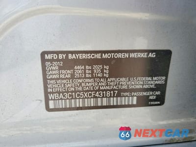 Zdjęcie 13 z 13 samochodu: 2012 BMW 328 I SULEV VIN:WBA3C1C5XCF431817 - miniatura