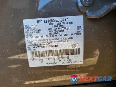 Zdjęcie 13 z 13 samochodu: 2026 FORD EXPLORER TREMOR VIN:1FMWK8JC0TGB46059 - miniatura